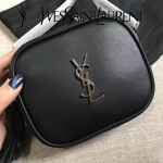 YSL 425317-6 高貴奢華新款黑色原版牛皮單肩斜挎包相機包