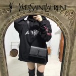 YSL 441972E-3 舒淇同款黑色原版魚子醬牛皮小號單肩斜挎包