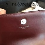 YSL 452157E-3 人氣熱銷sunset棗紅色原版鱷魚紋牛皮mini單肩斜挎包