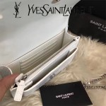 YSL 452157E-2 人氣熱銷sunset白色原版鱷魚紋牛皮mini單肩斜挎包