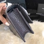 YSL 452157E-4 人氣熱銷sunset灰色原版鱷魚紋牛皮mini單肩斜挎包