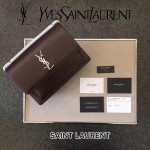 YSL 442906-5 王子文鄭秀文同款棗紅色原單牙籤紋牛皮大號單肩斜挎包