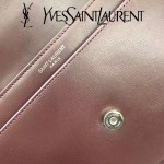 YSL 442906-5 王子文鄭秀文同款棗紅色原單牙籤紋牛皮大號單肩斜挎包