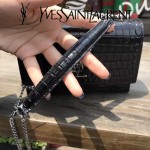 YSL 452157E 人氣熱銷sunset黑色原版鱷魚紋牛皮mini單肩斜挎包