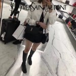 YSL 446753E 名媛必備kate bag黑色原版鱷魚紋牛皮單肩斜挎包