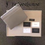 YSL 442906-6 王子文鄭秀文同款灰色原單牙籤紋牛皮大號單肩斜挎包