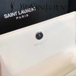 YSL 452157E-2 人氣熱銷sunset白色原版鱷魚紋牛皮mini單肩斜挎包