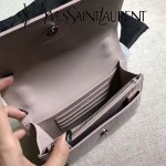 YSL 452157E-6 人氣熱銷sunset裸粉色原版鱷魚紋牛皮mini單肩斜挎包
