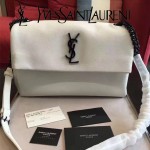 YSL 438176Q-2 專櫃同步白色原版魚子醬皮槍色五金單肩斜挎包