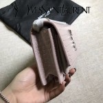 YSL 452157E-6 人氣熱銷sunset裸粉色原版鱷魚紋牛皮mini單肩斜挎包