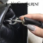 YSL 467072 專櫃同步新款黑色原版小牛皮單肩斜挎包翻蓋包