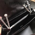 YSL 459749 時尚百搭黑色原版羊皮大容量單肩斜挎包