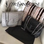 YSL 459749-2 時尚百搭灰色原版羊皮大容量單肩斜挎包