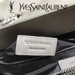 YSL 459749-2 時尚百搭灰色原版羊皮大容量單肩斜挎包