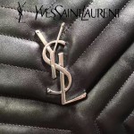 YSL 459749 時尚百搭黑色原版羊皮大容量單肩斜挎包