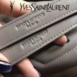 YSL 459749-2 時尚百搭灰色原版羊皮大容量單肩斜挎包