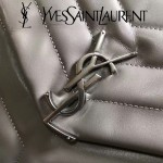 YSL 459749-2 時尚百搭灰色原版羊皮大容量單肩斜挎包