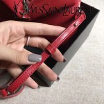 YSL 467072-2 專櫃同步新款棗紅色原版小牛皮單肩斜挎包翻蓋包