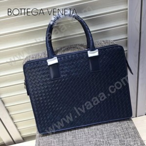 BV-0026-2 原單男士流線型手工編織手柄實用拉鏈胎牛皮公文包