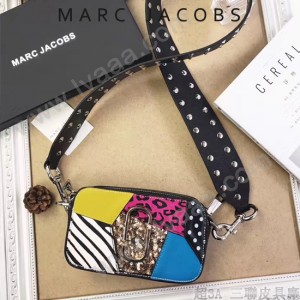 Marc Jacobs-001 宋佳趙麗穎同款Snapshot撞色復古金屬雙J扣D扣全新電鍍Logo相機包