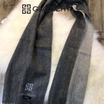 GIVENCHY圍巾-01 紀梵希男女款鄂爾多斯羊絨素色雙面刺繡長款圍巾