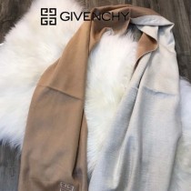 GIVENCHY圍巾-01-2 紀梵希男女款鄂爾多斯羊絨素色雙面刺繡長款圍巾