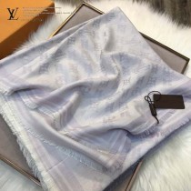 LV圍巾-02 路易威登春夏時裝秀Flower Lace精緻印花絲羊絨方巾