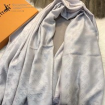 LV圍巾-02 路易威登春夏時裝秀Flower Lace精緻印花絲羊絨方巾
