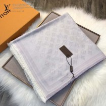 LV圍巾-02 路易威登春夏時裝秀Flower Lace精緻印花絲羊絨方巾