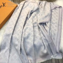 LV圍巾-02 路易威登春夏時裝秀Flower Lace精緻印花絲羊絨方巾
