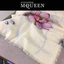 McQueen圍巾-02 麥昆潮流最新頂級羊絨剪花工藝長款圍巾