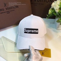 LV帽子-2 supreme聯名款潮流爆款精緻刺繡運動風情侶款鴨舌帽