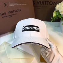 LV帽子-2 supreme聯名款潮流爆款精緻刺繡運動風情侶款鴨舌帽