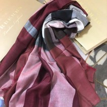 Burberry圍巾-026 巴寶莉專櫃新品Lightweight高山山羊絨格紋方巾圍巾