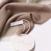 CHLOE圍巾-03-3 克洛伊秋冬專櫃新款原單輕縮絨平紋格紋羊羔絨長款圍巾