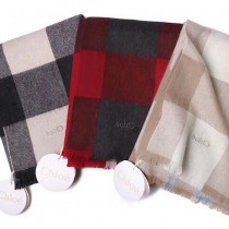 CHLOE圍巾-03-3 克洛伊秋冬專櫃新款原單輕縮絨平紋格紋羊羔絨長款圍巾