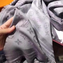 LV圍巾-013-2 路易威登新款幻影系列暗紋提花真絲羊毛方巾圍巾