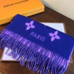 LV圍巾-026-4 路易威登專櫃新色Monogram羊絨加羊毛長款圍巾披肩