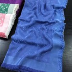 LV圍巾-014-21 路易威登經典暗紋開司米爾羊毛真絲方巾圍巾