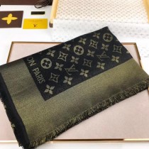 LV圍巾-014-10 路易威登經典暗紋開司米爾羊毛真絲方巾圍巾
