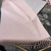 YSL圍巾-01-3 聖羅蘭經典素色款原單百分百純羊絨長款圍巾