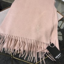 YSL圍巾-01-3 聖羅蘭經典素色款原單百分百純羊絨長款圍巾