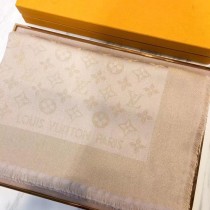 LV圍巾-014-12 路易威登經典暗紋開司米爾羊毛真絲方巾圍巾