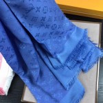 LV圍巾-014-21 路易威登經典暗紋開司米爾羊毛真絲方巾圍巾