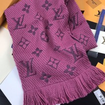LV圍巾-031-7 唐嫣同款Logomania Shine羊毛加真絲長圍巾