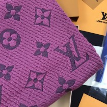 LV圍巾-031-7 唐嫣同款Logomania Shine羊毛加真絲長圍巾