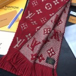 LV圍巾-031-2 唐嫣同款Logomania Shine羊毛加真絲長圍巾