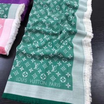LV圍巾-014-7 路易威登經典暗紋開司米爾羊毛真絲方巾圍巾