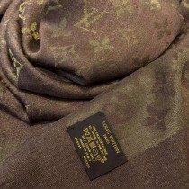 LV圍巾-014-15 路易威登經典暗紋開司米爾羊毛真絲方巾圍巾