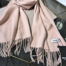 YSL圍巾-01-3 聖羅蘭經典素色款原單百分百純羊絨長款圍巾